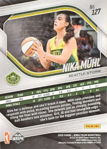 2025 Panini Prizm WNBA #127 Nika Muhl NM Near Mint ID:83757