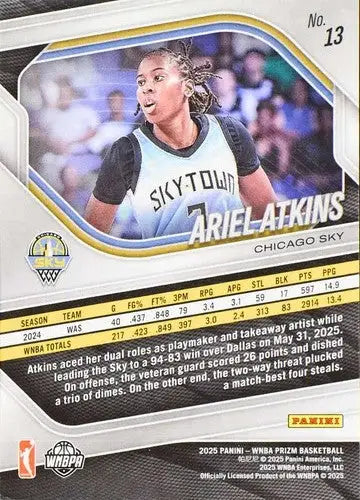 2025 Panini Prizm WNBA #13 Ariel Atkins NM Near Mint ID:83703 - Basketball Card Single