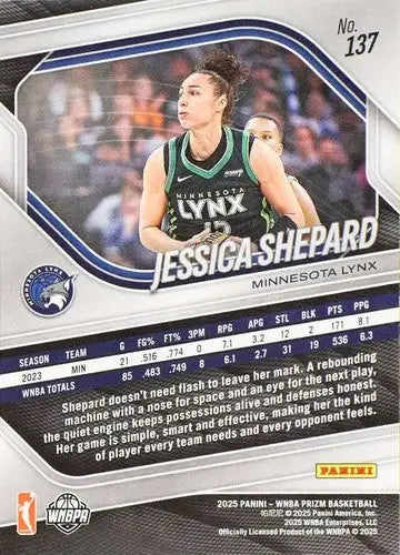 2025 Panini Prizm WNBA #137 Jessica Shepard NM Near Mint ID:83759