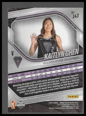2025 Panini Prizm WNBA #143 Kaitlyn Chen