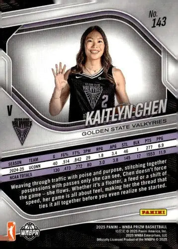 2025 Panini Prizm WNBA #143 Kaitlyn Chen NM Near Mint ID:83761