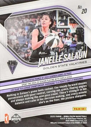2025 Panini Prizm WNBA #20 Janelle Salaun NM Near Mint RC Rookie ID:83705 - Basketball Card Single