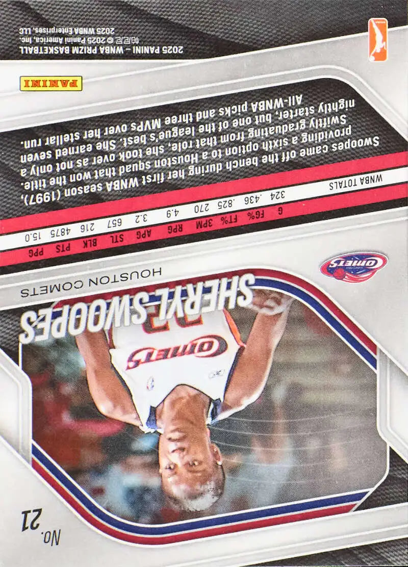 2025 Panini Prizm WNBA #21 Sheryl Swoopes NM-MT Houston Comets Basketball Card - Basketball Card Single