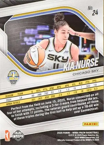2025 Panini Prizm WNBA #24 Kia Nurse NM Near Mint ID:83708