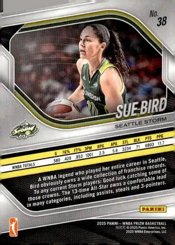 2025 Panini Prizm WNBA #38 Sue Bird NM Near Mint ID:83713