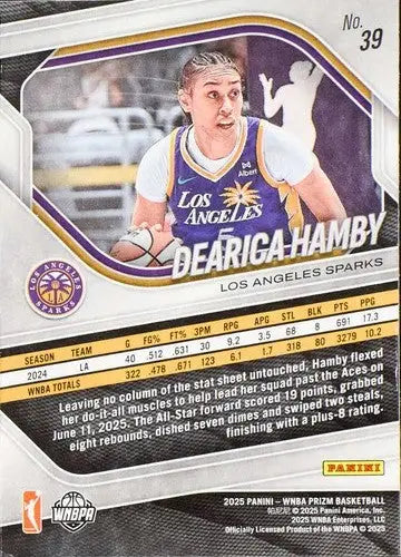 2025 Panini Prizm WNBA #39 Dearica Hamby NM Near Mint ID:83714