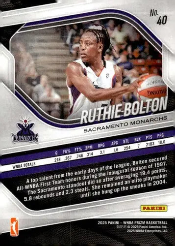 2025 Panini Prizm WNBA #40 Ruthie Bolton NM Near Mint ID:83715