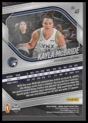 2025 Panini Prizm WNBA #45 Kayla McBride