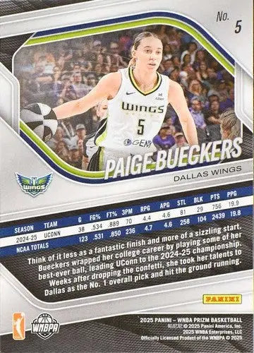 2025 Panini Prizm WNBA #5 Paige Bueckers NM Near Mint RC Rookie ID:83099