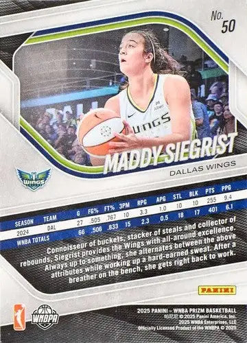 2025 Panini Prizm WNBA #50 Maddy Siegrist NM Near Mint ID:83719