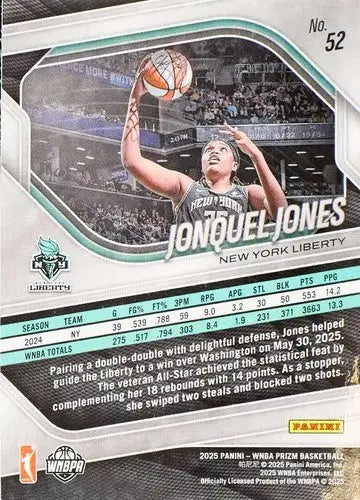 2025 Panini Prizm WNBA #52 Jonquel Jones NM Near Mint ID:83720