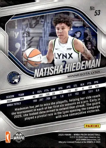 2025 Panini Prizm WNBA #53 Natisha Hiedeman NM Near Mint ID:83721