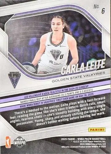 2025 Panini Prizm WNBA #6 Carla Leite NM Near Mint RC Rookie ID:83699