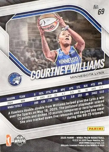 2025 Panini Prizm WNBA #69 Courtney Williams NM Near Mint ID:83729