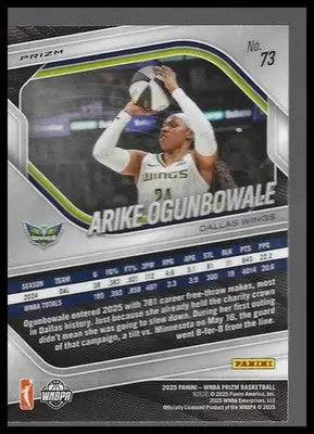 2025 Panini Prizm WNBA #73 Arike Ogunbowale Ice Prizms