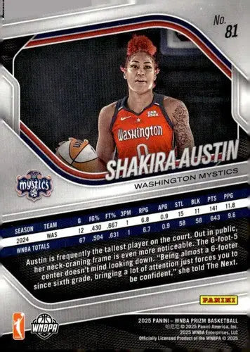 2025 Panini Prizm WNBA #81 Shakira Austin NM Near Mint ID:83734