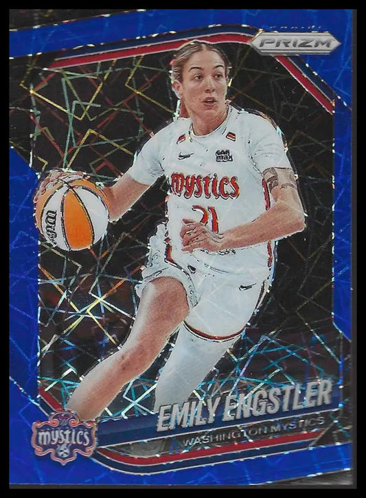 2025 Panini Prizm WNBA #84 Emily Engstler Blue Velocity Prizms Mystics - Basketball Card Single
