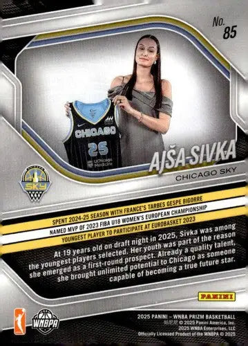2025 Panini Prizm WNBA #85 Ajsa Sivka NM Near Mint RC Rookie ID:83736