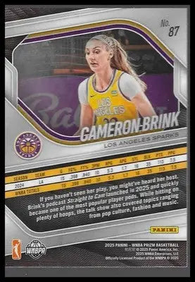 2025 Panini Prizm WNBA #87 Cameron Brink