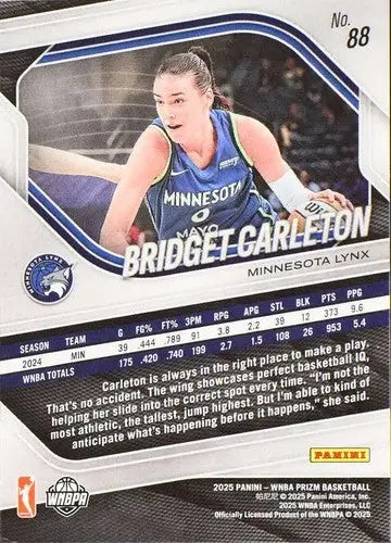 2025 Panini Prizm WNBA #88 Bridget Carleton NM Near Mint ID:83737