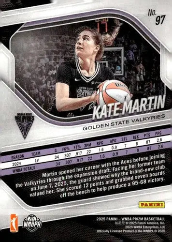 2025 Panini Prizm WNBA #97 Kate Martin NM Near Mint ID:83742