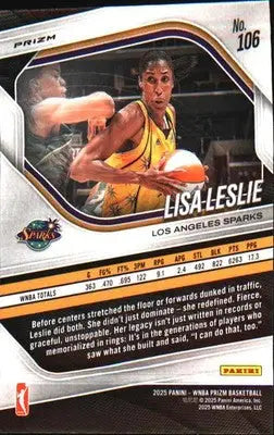 2025 Panini Prizm WNBA Blue Velocity Prizms #106 Lisa Leslie - Basketball Card Single