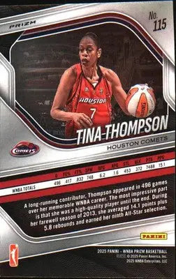 2025 Panini Prizm WNBA Blue Velocity Prizms #115 Tina Thompson - Basketball Card Single
