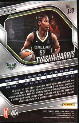 2025 Panini Prizm WNBA Blue Velocity Prizms #130 Tyasha Harris - Basketball Card Single