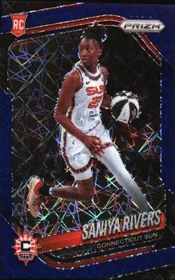 2025 Panini Prizm WNBA Blue Velocity Prizms #131 Saniya Rivers - Basketball Card Single