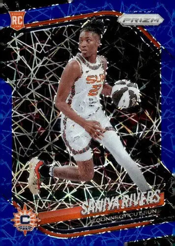 2025 Panini Prizm WNBA Blue Velocity Prizms #131 Saniya Rivers NM Near ID:83692 - Basketball Card Single