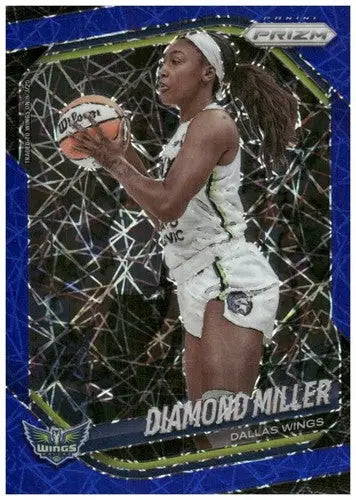 2025 Panini Prizm WNBA Blue Velocity Prizms #27 Diamond Miller NM Near ID:83680 - Basketball Card Single