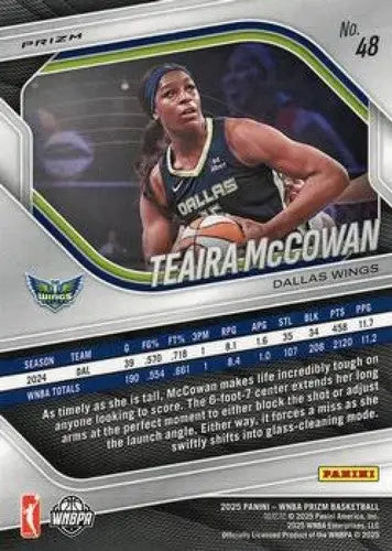 2025 Panini Prizm WNBA Blue Velocity Prizms #48 Teaira McCowan NM Near ID:83682 - Basketball Card Single