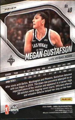2025 Panini Prizm WNBA Blue Velocity Prizms #49 Megan Gustafson - Basketball Card Single