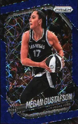 2025 Panini Prizm WNBA Blue Velocity Prizms #49 Megan Gustafson - Basketball Card Single