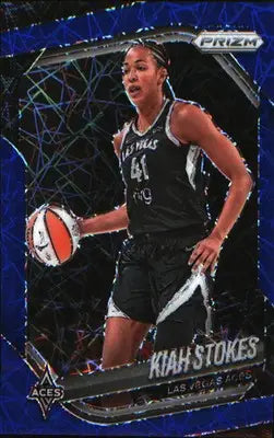 2025 Panini Prizm WNBA Blue Velocity Prizms #58 Kiah Stokes - Basketball Card Single
