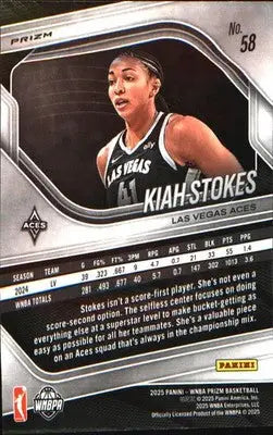 2025 Panini Prizm WNBA Blue Velocity Prizms #58 Kiah Stokes - Basketball Card Single