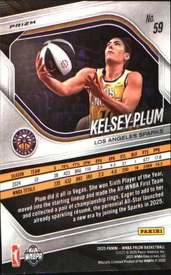 2025 Panini Prizm WNBA Blue Velocity Prizms #59 Kelsey Plum - Basketball Card Single