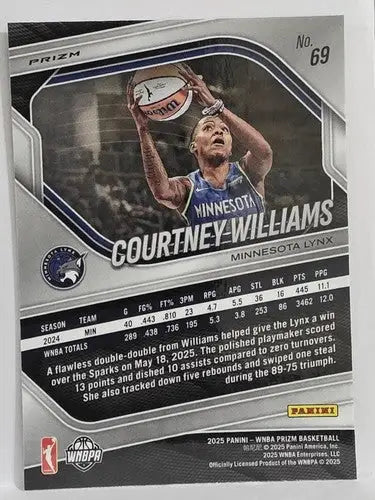 2025 Panini Prizm WNBA Blue Velocity Prizms #69 Courtney Williams NM Ne ID:83684 - Basketball Card Single