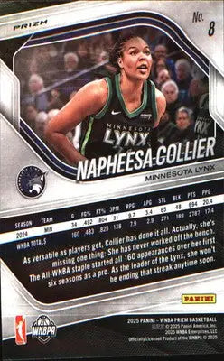 2025 Panini Prizm WNBA Blue Velocity Prizms #8 Napheesa Collier - Basketball Card Single