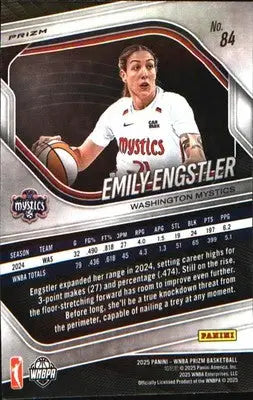 2025 Panini Prizm WNBA Blue Velocity Prizms #84 Emily Engstler - Basketball Card Single
