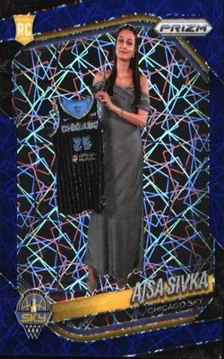 2025 Panini Prizm WNBA Blue Velocity Prizms #85 Ajsa Sivka - Basketball Card Single