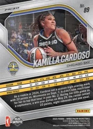 2025 Panini Prizm WNBA Blue Velocity Prizms #89 Kamilla Cardoso NM Near ID:83688 - Basketball Card Single
