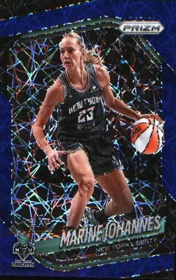 2025 Panini Prizm WNBA Blue Velocity Prizms #90 Marine Johannes - Basketball Card Single