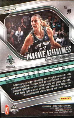 2025 Panini Prizm WNBA Blue Velocity Prizms #90 Marine Johannes - Basketball Card Single