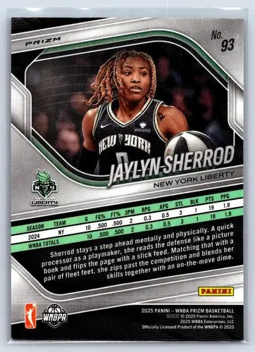 2025 Panini Prizm WNBA Blue Velocity Prizms #93 Jaylyn Sherrod NM Near ID:83689 - Basketball Card Single