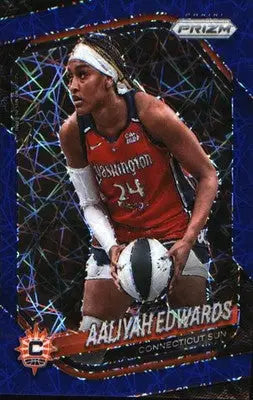 2025 Panini Prizm WNBA Blue Velocity Prizms #94 Aaliyah Edwards - Basketball Card Single