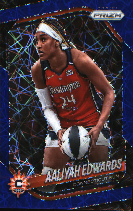 2025 Panini Prizm WNBA Blue Velocity Prizms #94 Aaliyah Edwards