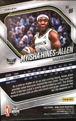 2025 Panini Prizm WNBA Blue Velocity Prizms #96 Myisha Hines-Allen - Basketball Card Single