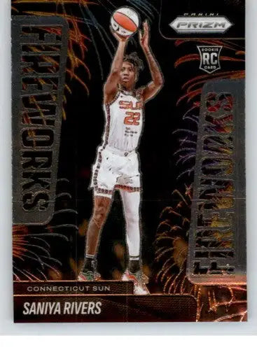 2025 Panini Prizm WNBA Fireworks #1 Saniya Rivers NM-MT ID:82432 - Basketball Card Single