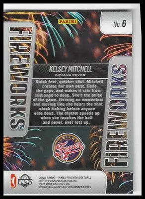 2025 Panini Prizm WNBA Fireworks Insert #6 Kelsey Mitchell - Basketball Card Single